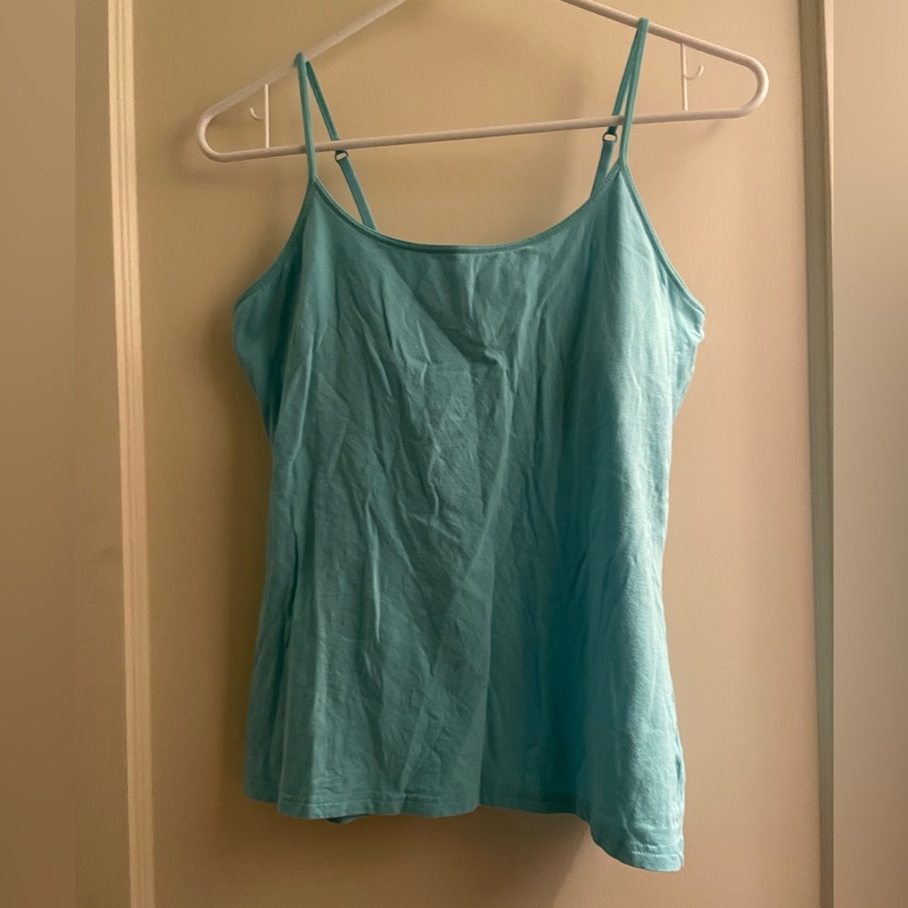 Lady Hathaway aqua camisole with built in bra size L